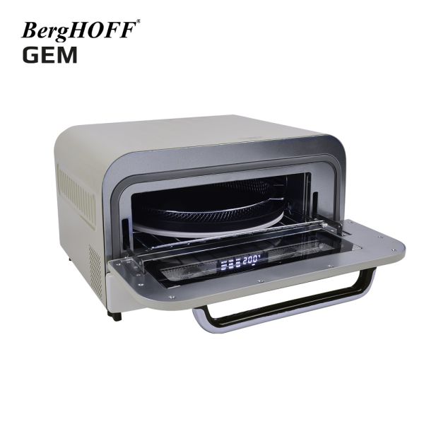 BERGHOFF - BergHOFF GEM RETRO 2000 W Vanilya Krem Rengi Pizza Fırını (1)