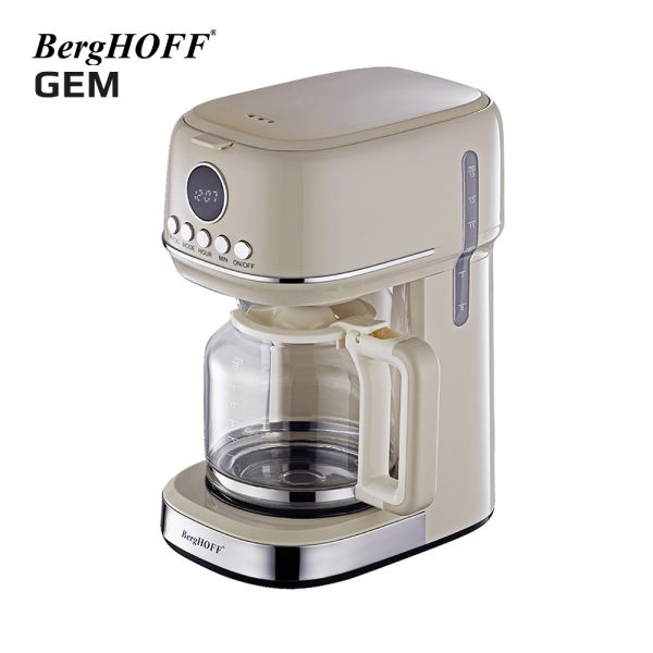 BERGHOFF - BergHOFF Gem Retro Krem rengi Filtre kahve ve ekmek kızartma makinesi seti (1)