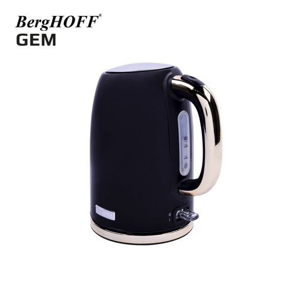 BERGHOFF - BergHOFF GEM TITAN 1.7 Litre Siyah Gold Su Isıtıcısı (1)